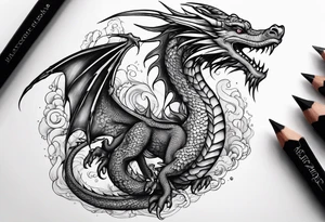 Dragon science tattoo idea