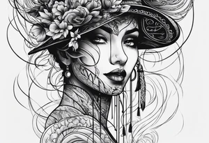hanging rope shadow tattoo idea