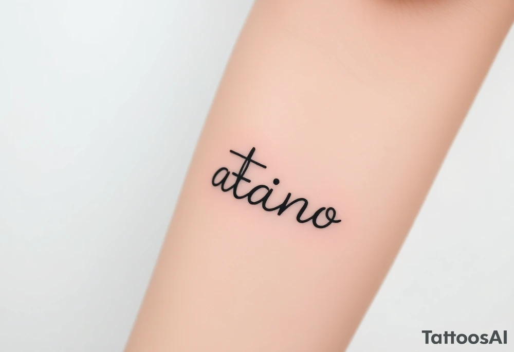 Antonio stacking the letters up and down on top of eachother tattoo idea