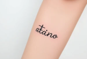 Antonio stacking the letters up and down on top of eachother tattoo idea