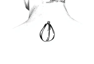 line drawing of penis tattoo idea