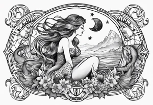 Zodiac Mermaid tattoo idea