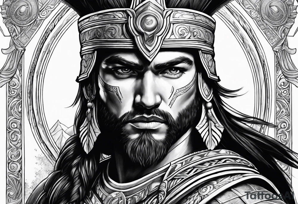 Athenian warrior tattoo idea