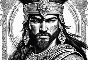 Athenian warrior tattoo idea