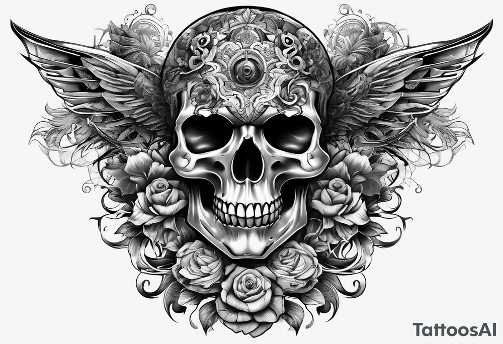 bouque of penis tattoo idea