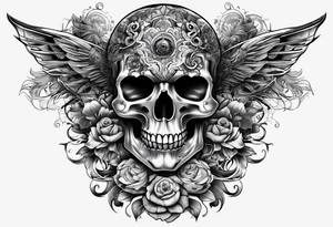 bouque of penis tattoo idea