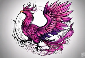 Phoenix pink tattoo idea