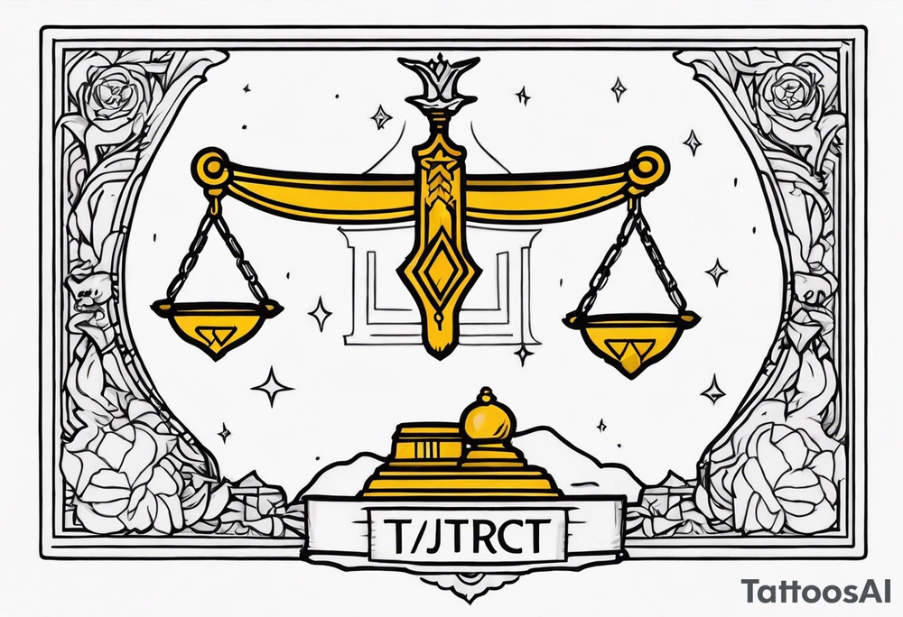tarot justice tattoo idea