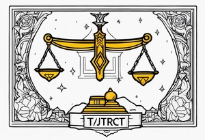 tarot justice tattoo idea