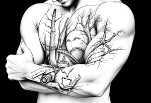 Dungeons and Dragons, Dungeon Master, Reading, Writing, Fantasy, Forest Scene tattoo idea