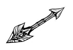 create an arrow that look down tattoo idea