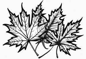 maple leafs falling tattoo idea