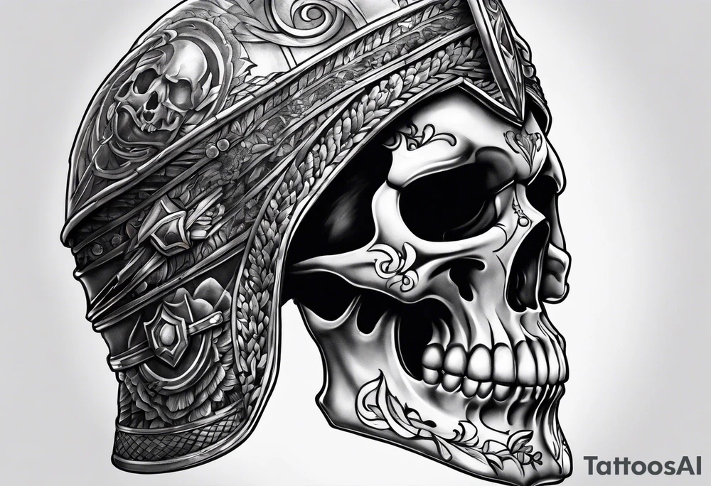 gladiator skull tattoo idea