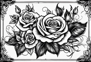Roses and flowers. With nursing and hunting and cows and bulls and fishing and love and church. tattoo idea