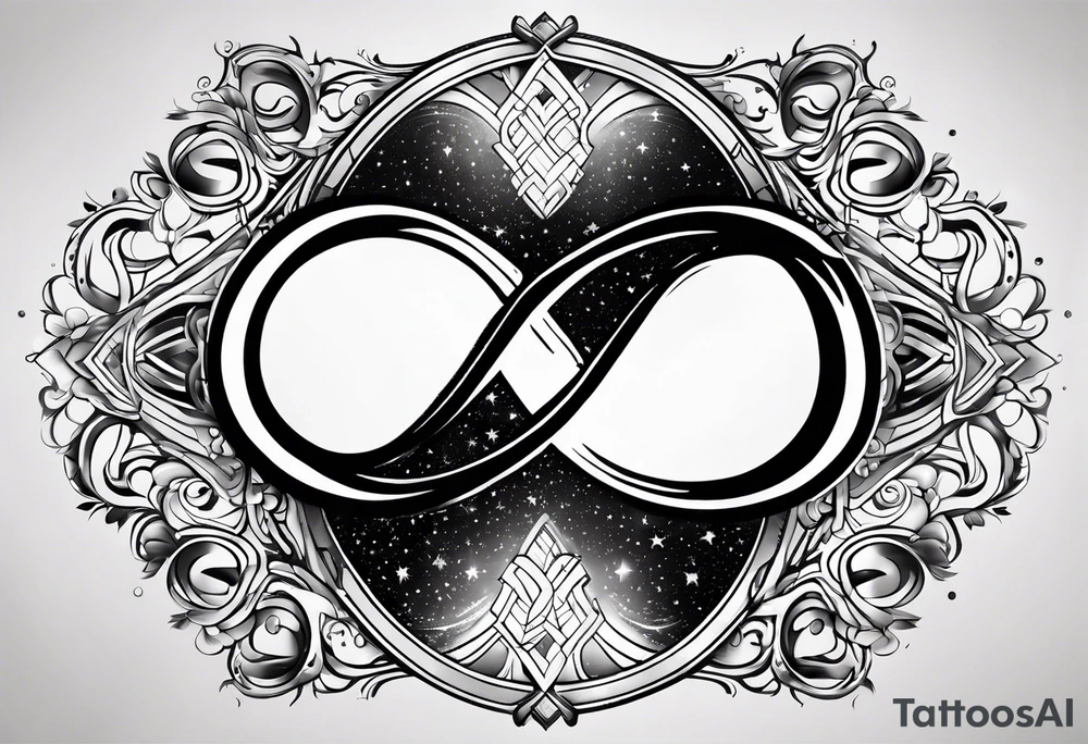 infinity symbol as a galaxy tattoo idea