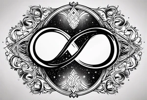infinity symbol as a galaxy tattoo idea