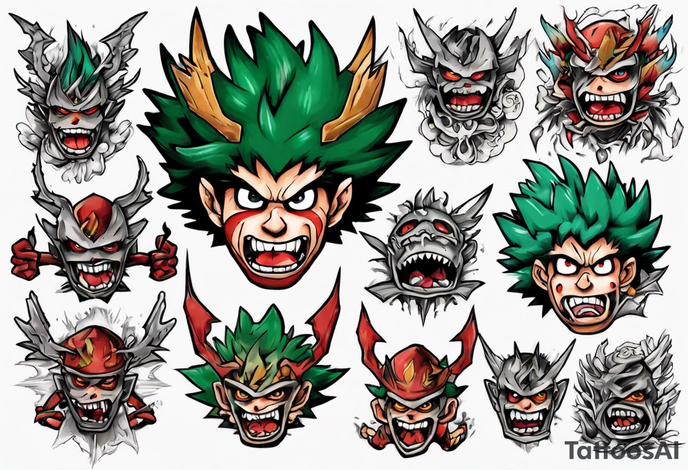 Deku angry tattoo idea