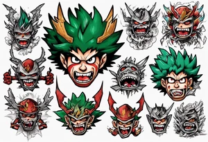 Deku angry tattoo idea