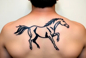 horse silhouette tattoo idea