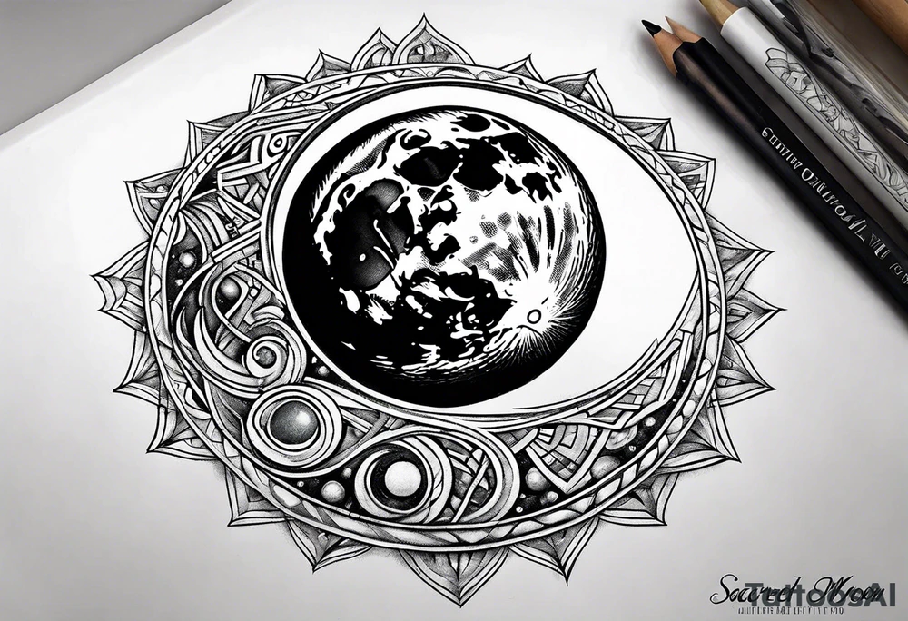 sacred moon tattoo idea