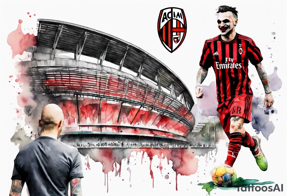 Ac milan stadium, joker tattoo idea