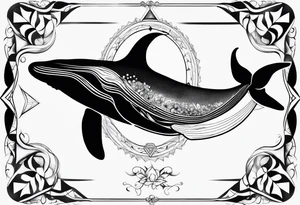 Whale in the 3 6 9 triangle tattoo idea