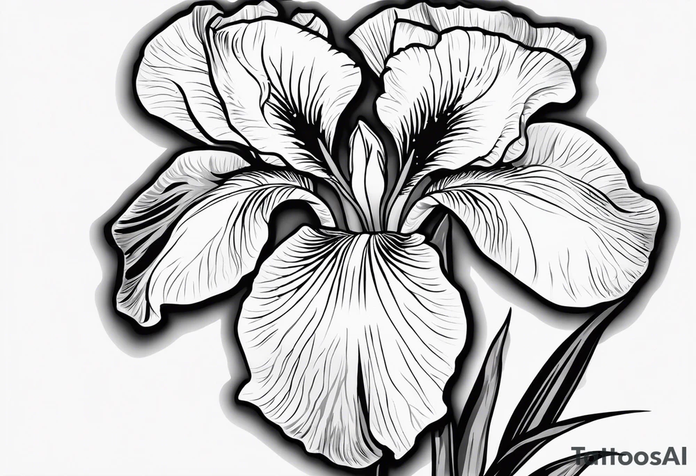 Iris flower tattoo idea