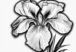 Iris flower tattoo idea