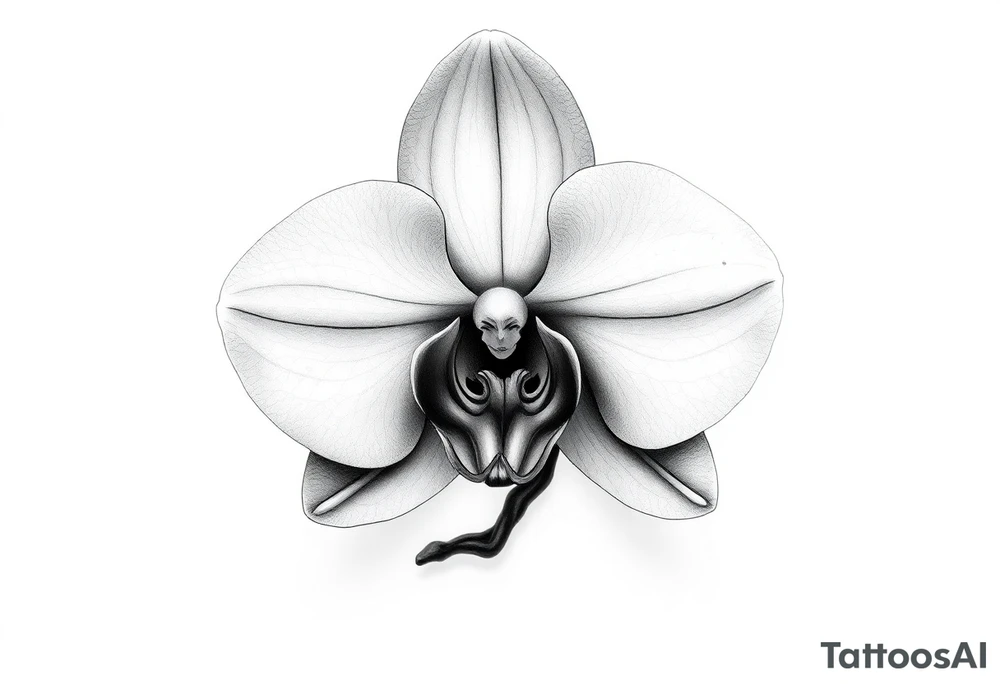 Small orchid tattoo idea
