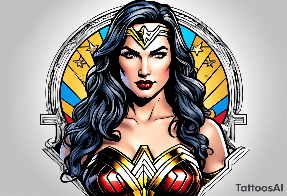 Wonder woman symbols tattoo idea