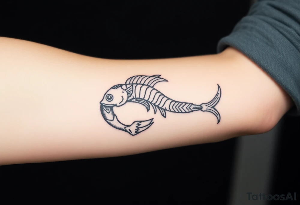 zodiac sign "pisces + cancer" tattoo idea