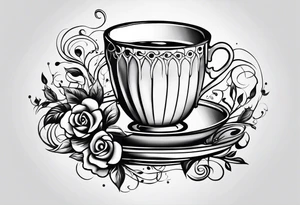 A cup of music in the morning tattoo idea