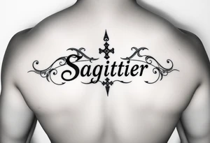 Sexy Sagittarius December 6th with the name genesis tattoo idea