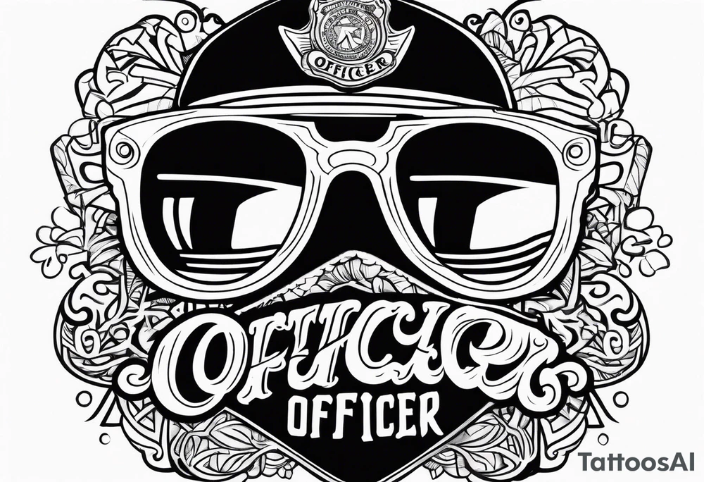 Officer Sunglasses tattoo idea