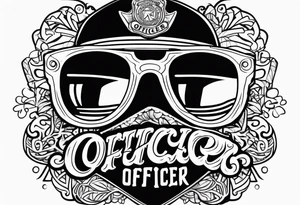 Officer Sunglasses tattoo idea