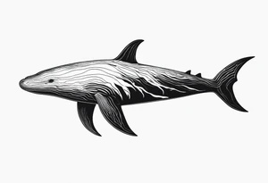 Gojira from Mars to Sirius simple whale tattoo idea