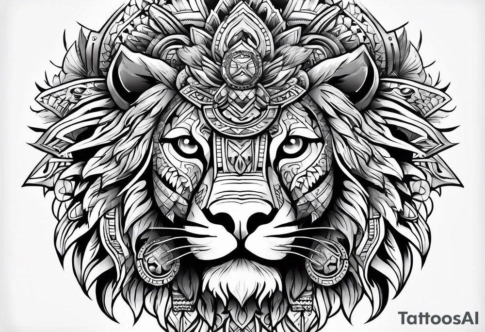 Aztec animal tattoo idea