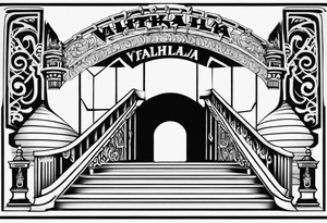 Valhalla  fog stairs tattoo idea
