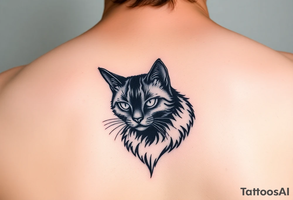 black cat tattoo idea