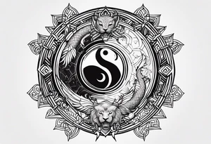 Yin yang Scorpio leo tattoo idea