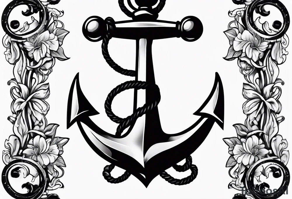 Simple anchor tattoo idea