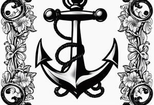 Simple anchor tattoo idea
