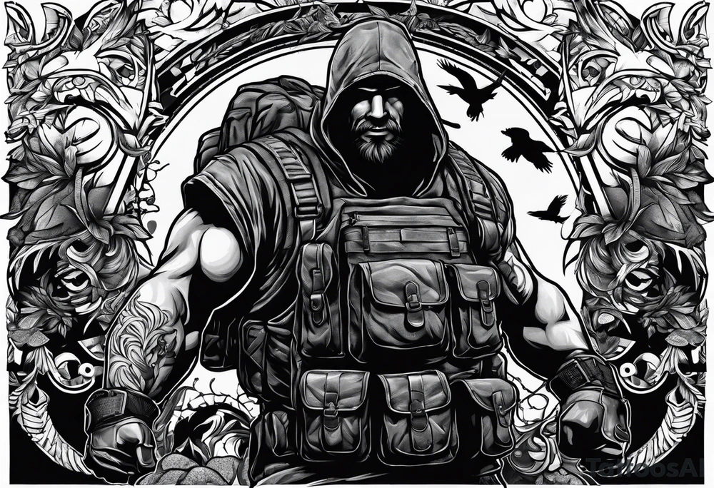 Rucking, brotherhood, shadows, fitness, GrowRuck tattoo idea