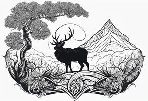 Baum mit langen Wurzeln tattoo idea