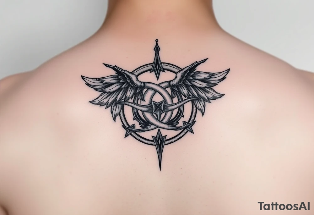 Symbol with 2 souls twisting together to form the ultimate bond tattoo idea