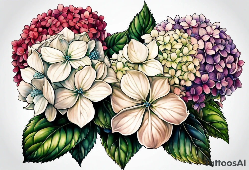 Hydrangea tattoo idea