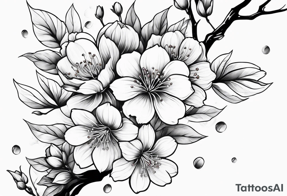 Sakura flower tattoo idea