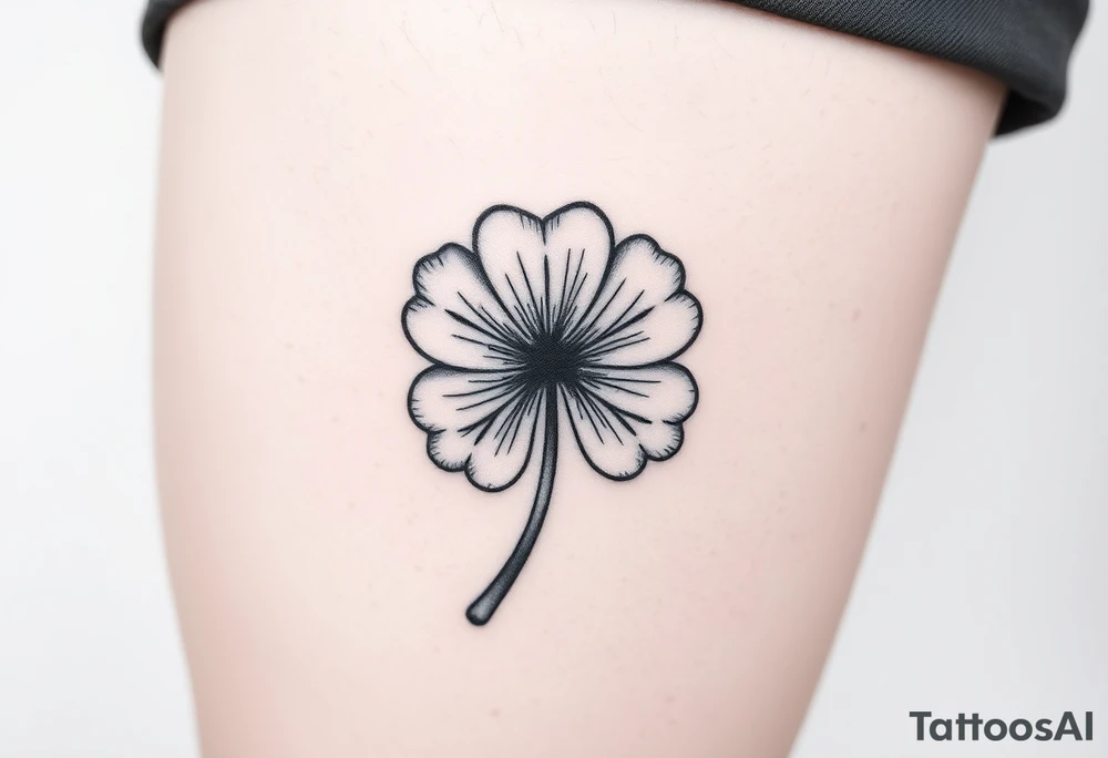 1 leaf clover tattoo idea