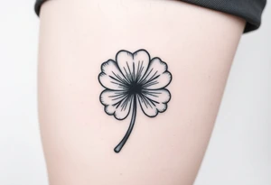 1 leaf clover tattoo idea