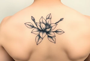 Magnolia branch tattoo idea